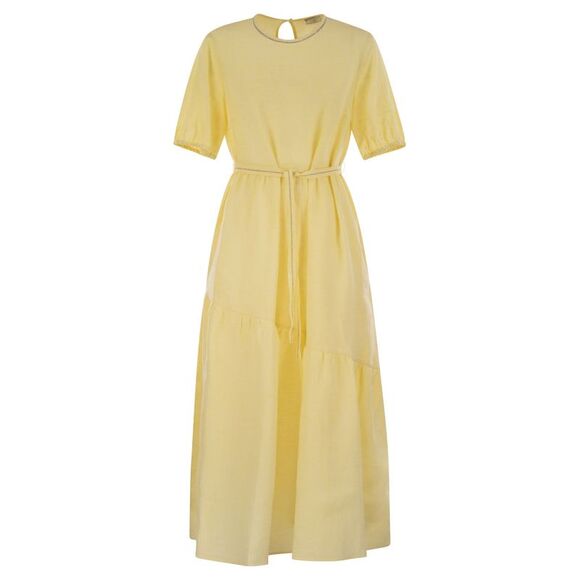 Peserico Women Long Dress In Pure Linen Peserico Women Long Dress In Pure Linen